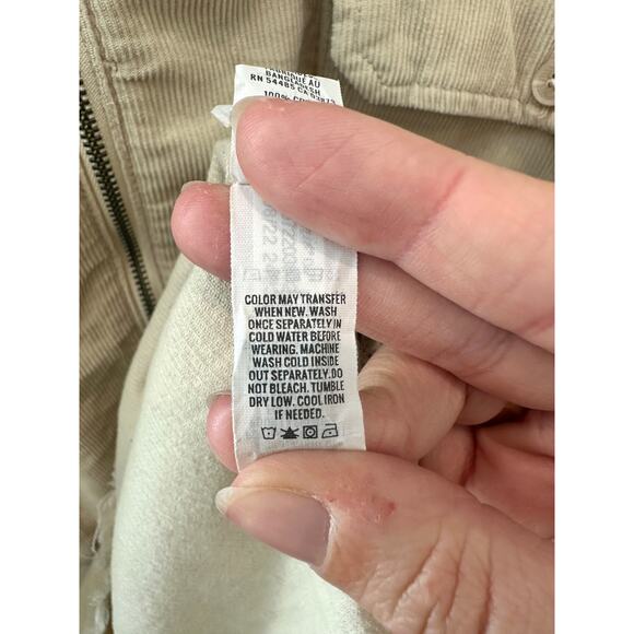 OFFLINE AERIE | Corduroy Half Zip Pullover Shacket Jacket Tan Frayed Hem | XL - Picture 8 of 8